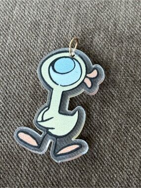 Kids Acrylic Cartoon Charm Necklace Pendant - Light Green and Blue